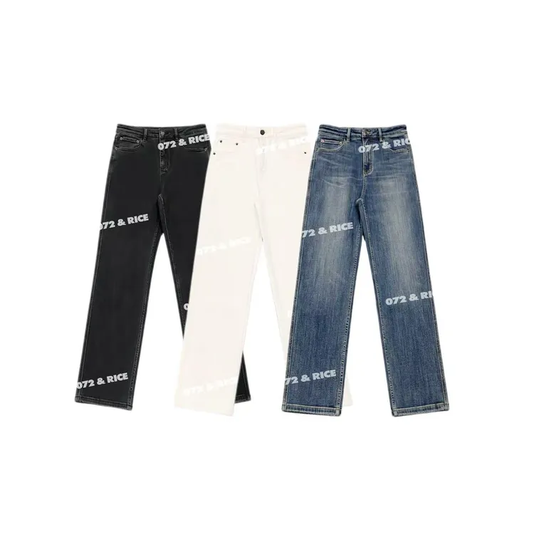072 & RICE【新版三星裤】秋冬休闲磨毛微弹牛仔九分裤 FK8111