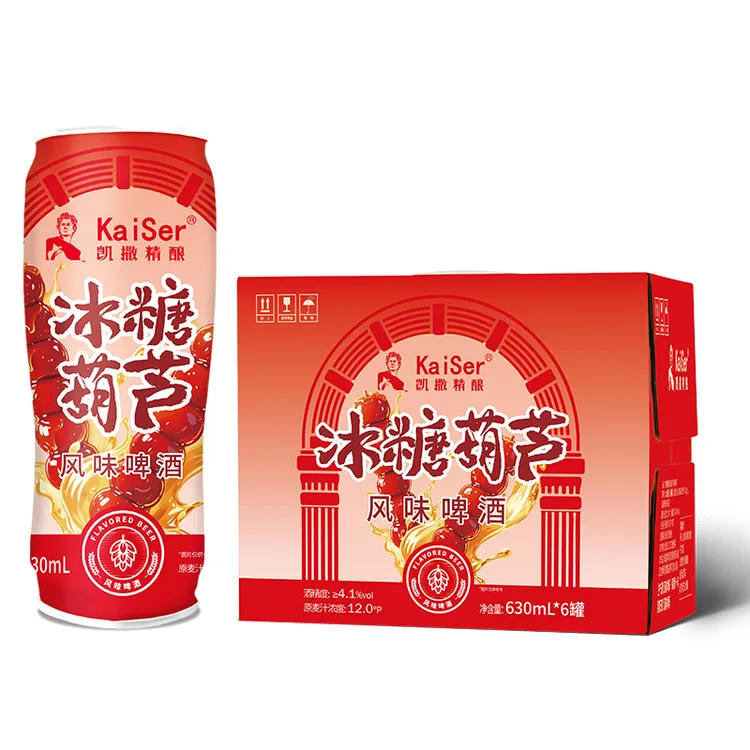 凯撒精酿冰糖葫芦风味啤酒630ml*6罐整箱