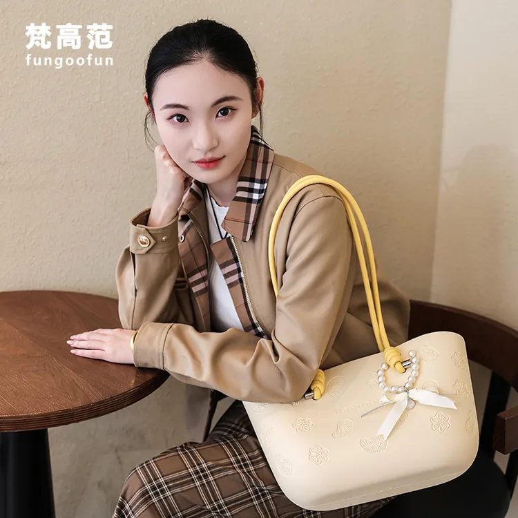 fungoofun梵高范官方腰果花防水大容量托特包通勤单肩时尚女包by