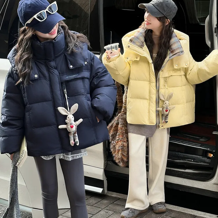 女童棉服冬装2025新款韩版大童棉袄女孩棉衣儿童冬季保暖加厚外套