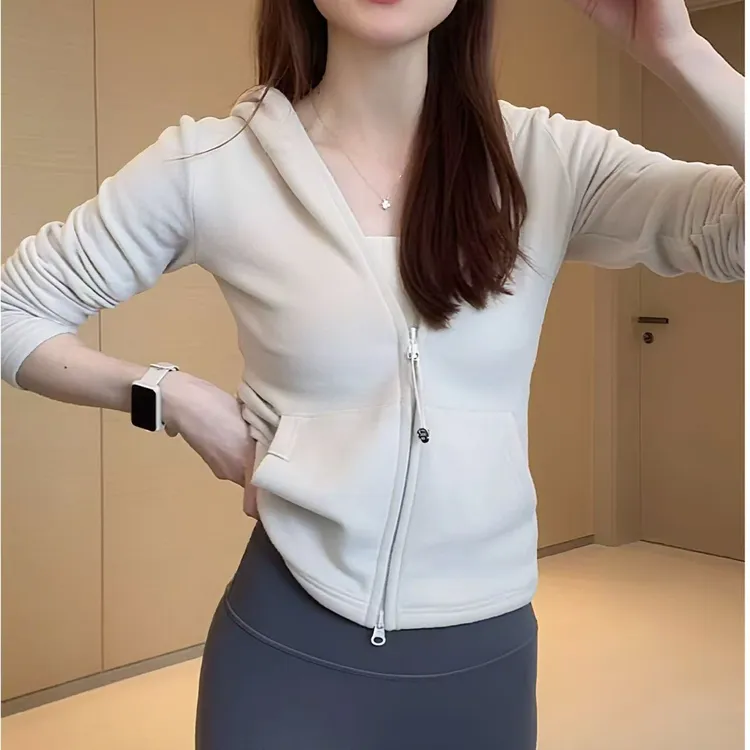 【加厚德绒】2025洋气款式女锁温热循环连帽休闲气质百搭运动上衣潮