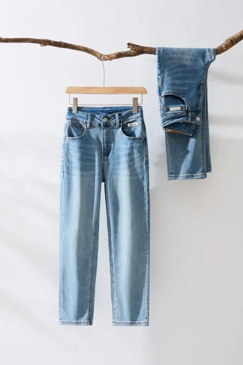 25初秋新款莱赛尔烟管裤显瘦时尚百搭九分裤长裤小直筒牛仔裤2518