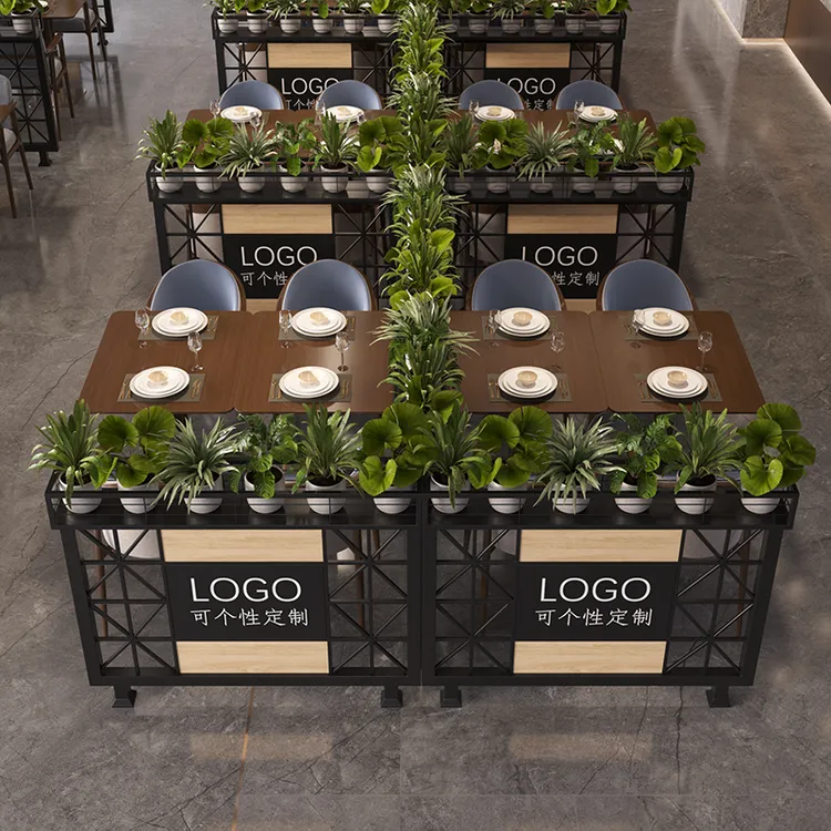简约铁艺矮隔断屏风用于过道装饰可作绿植花架餐厅卡座护围栏