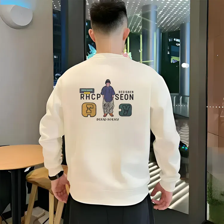 秋冬新款潮牌字母印花卫衣男士圆领痞帅高级感休闲打底衫长袖上衣