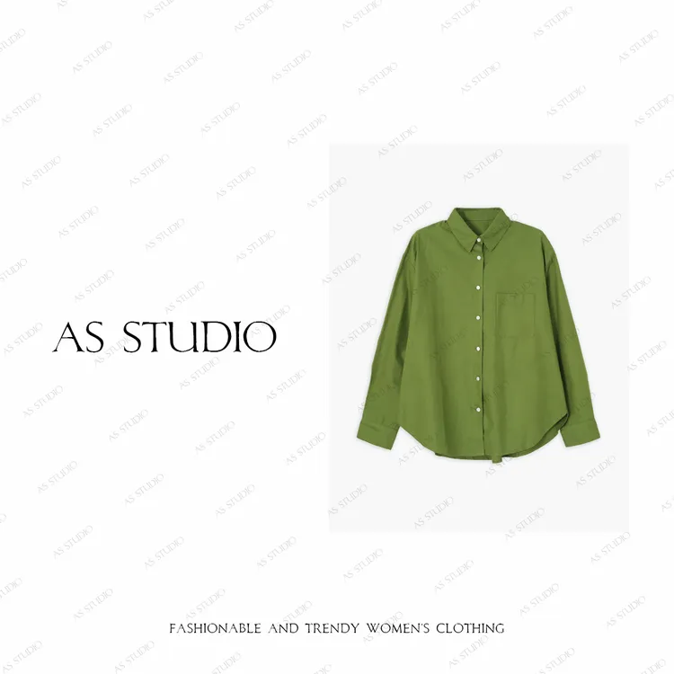 【AS牛油果】25新高智松弛感宽松廓形百搭衬衣AS25QCS03215