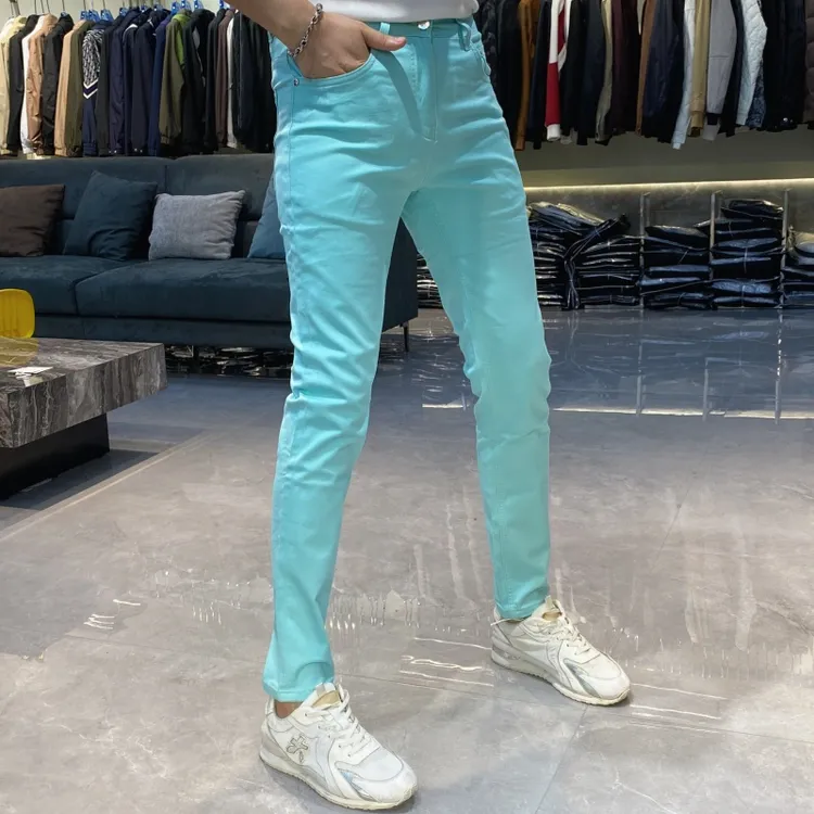【也许家】新品男士时尚简约修身弹力小脚牛仔裤显瘦小脚裤GZ585