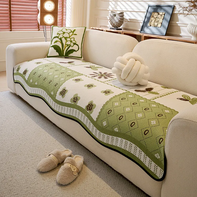 (异形花甜)异形不规则新款四季通用高级感一片式沙发垫防滑四季款