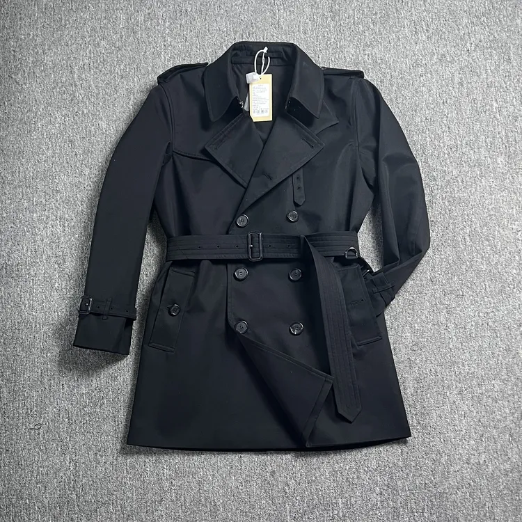 suddison自制牛角扣嘎巴甸全棉肯辛顿战壕风衣男外套2025新款秋装