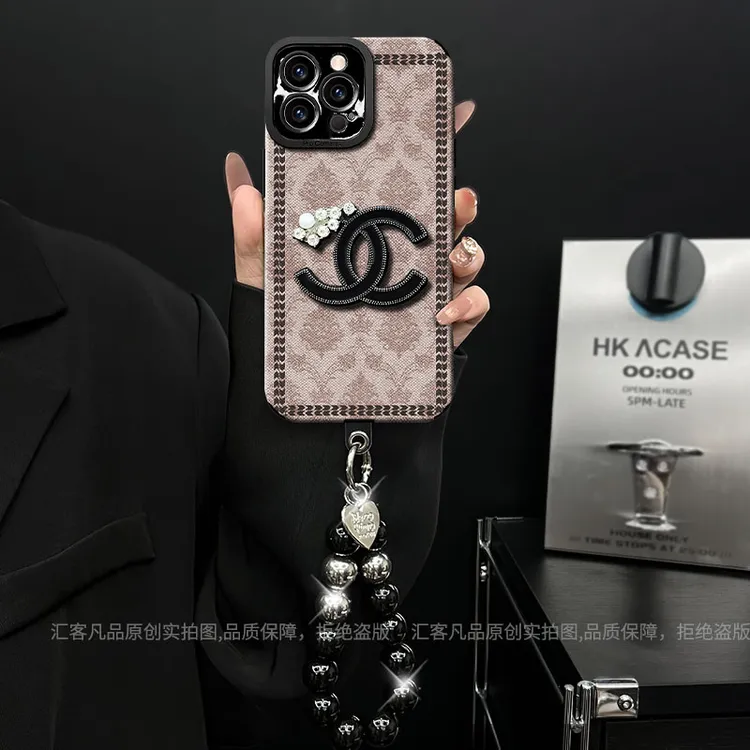 适用【苹果/oppo/华为/vivo/小米】瞳眼贴皮复古纹双C标潮牌手机壳