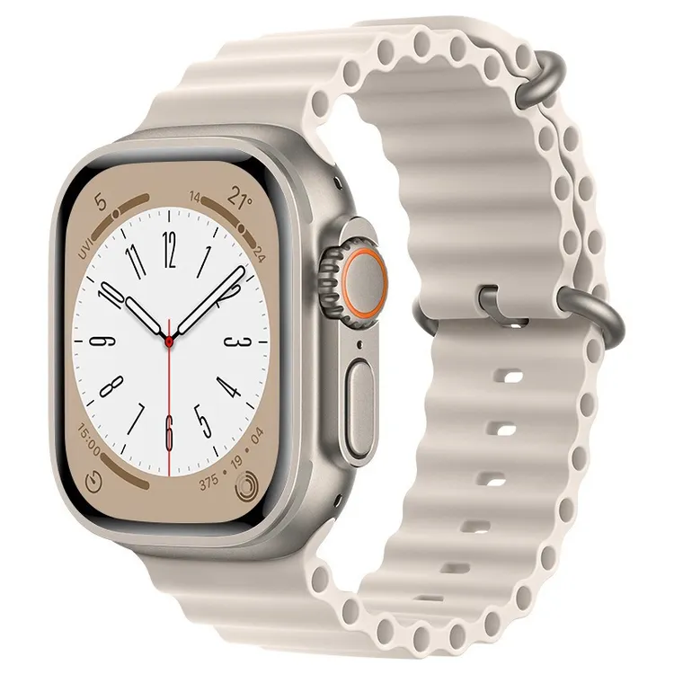 适用苹果手表硅胶海洋表带applewatch8/9/10ultra运动硅胶表带
