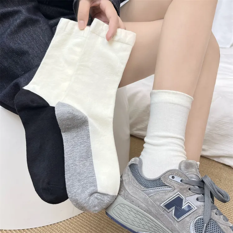 耐脏组合月子袜堆堆袜子女春秋学生袜柔软四季经典棉袜纯色女袜