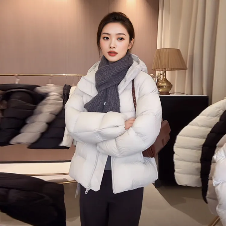 羽绒服女短款2025冬装新款加厚保暖气质洋气面包服90鹅绒云朵泡芙