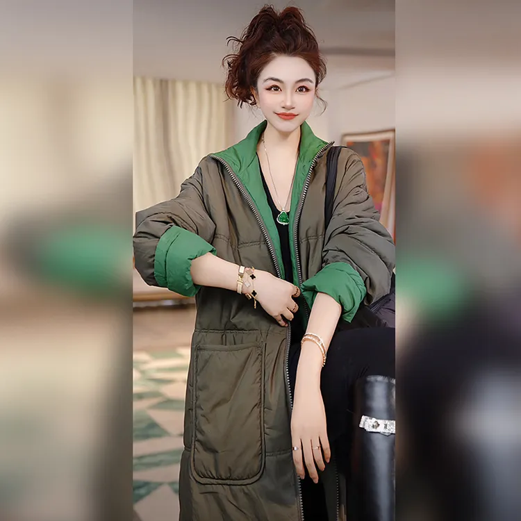 【Linda姐高端线】秋冬季时尚气质高档双面穿棉服外套AF5WWT0221