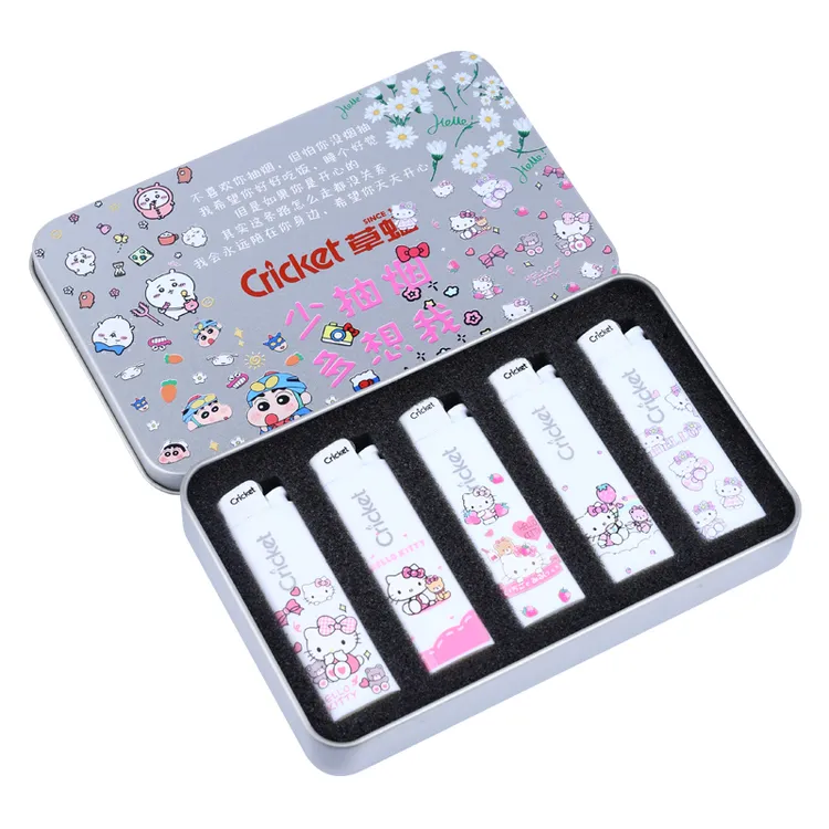 cricket打火机创意高颜值防爆一次性小雏菊款式打火机适合送礼物