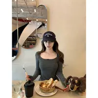 '显白王炸t'多色方领条纹蝴蝶结长袖打底衫女 C 9924#