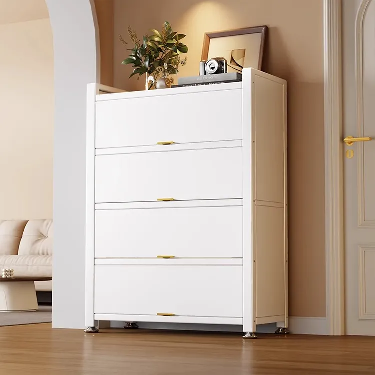 爆款多层钢制靠墙家用入户一体防尘热门储物收纳门口鞋柜收纳柜