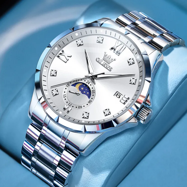 欧利时品牌手表男士专柜同款多功能石英表男款商务风夜光防水男表