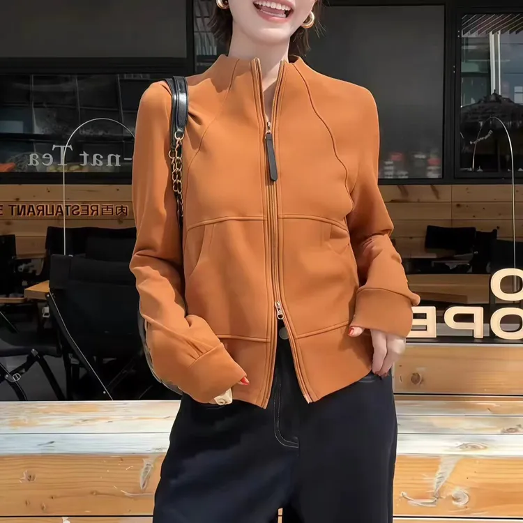 秋季巨好看卫衣女新款2025时尚洋气小个子拉链开衫短款外套