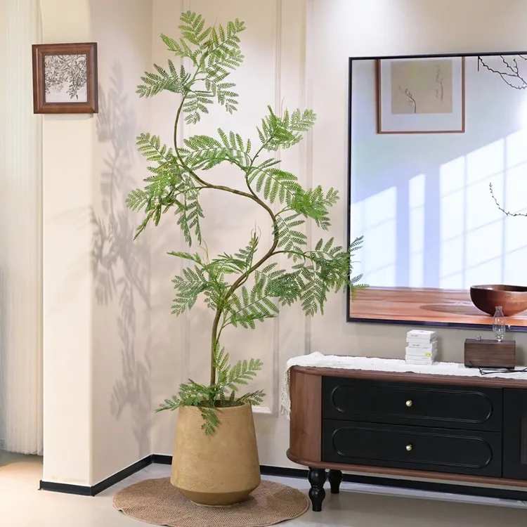 海虹景品蓝花楹仿真绿植高端轻奢室内客厅仿生假植物大型落地盆栽