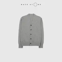 BACKATONE“温絮绒云”  时尚百搭休闲羊绒针织开衫 BFF-1AS038H-K