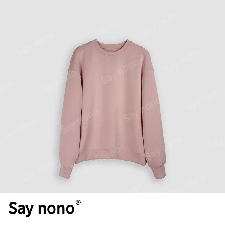 懒猫nono│Saynono 时尚显瘦纯色运动休闲圆领卫衣外套WD8528