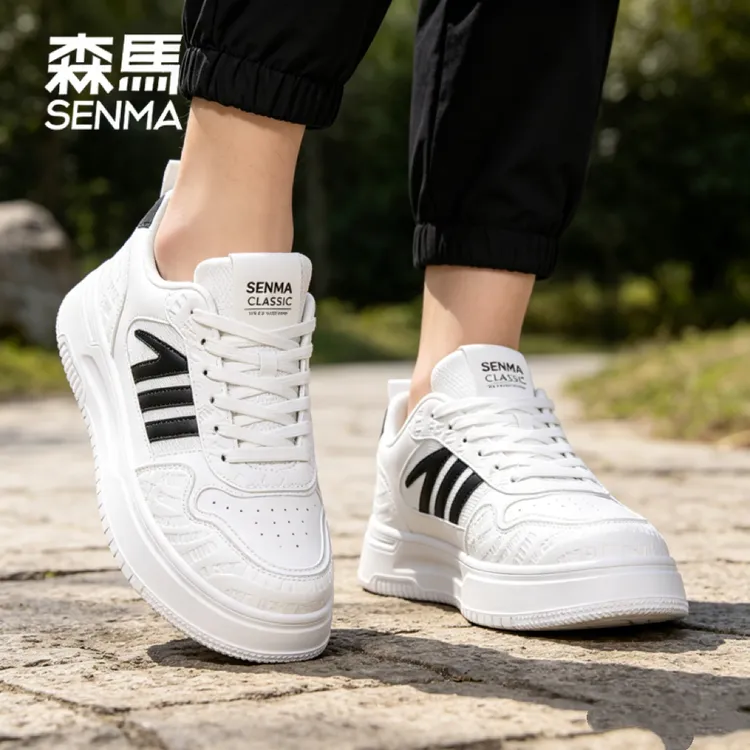 森马新款2026夏季透气休闲板鞋小白鞋百搭潮鞋男鞋增高女鞋厚底商品图