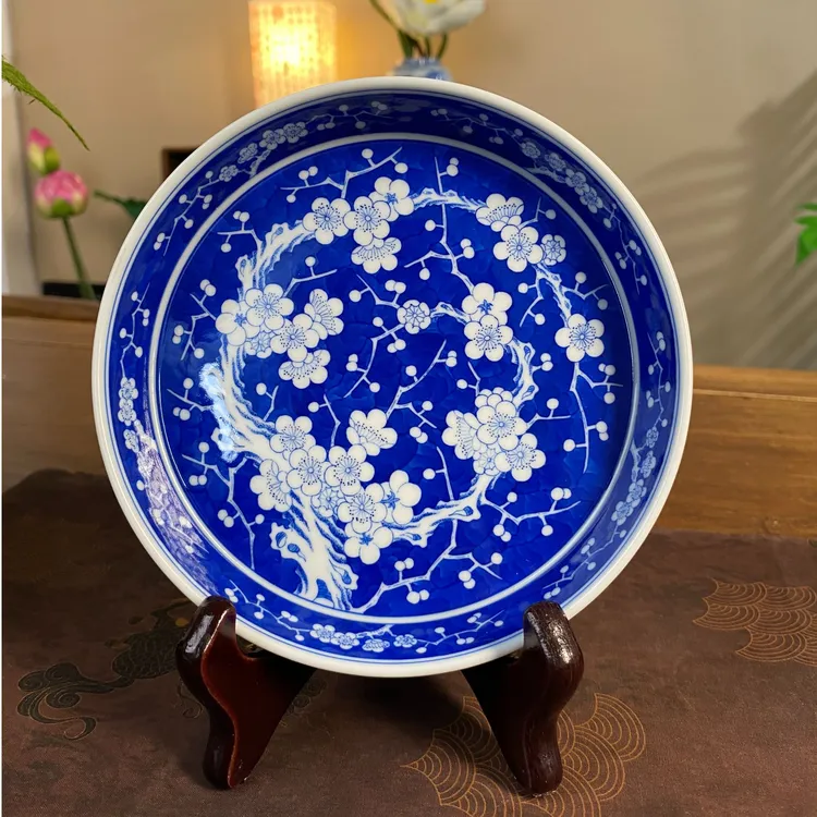 【陶月楼】冰梅壶承 景德镇纯手工手绘茶器茶具