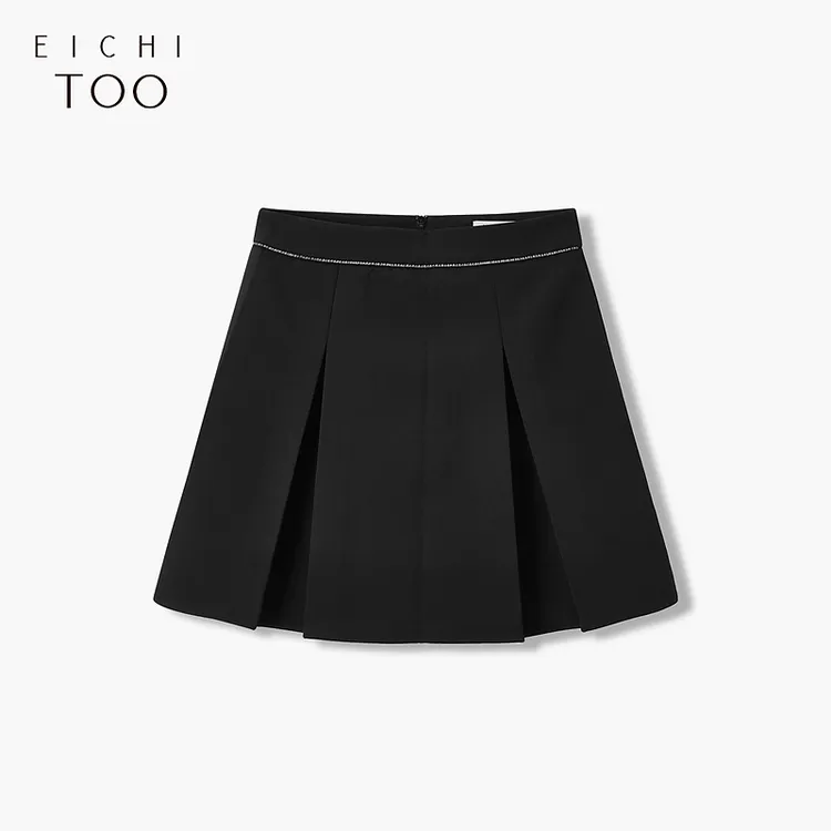 A爱居兔夏季韩版伞型撞色腰部显腿长半身裙EQDDJ2P018A