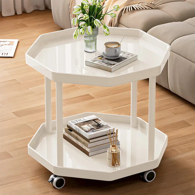 小推车置物架家用小茶几落地双层可移动客厅卫生间卧室床头收纳架