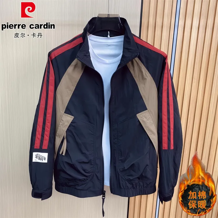 皮尔卡丹新款春秋冬工装外套男轻奢帅气短款商务休闲行政夹克轻奢