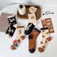 24AW003 五双女宝女童兔子时尚休闲儿童袜 WG