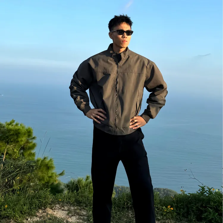 黑色立领羽绒棉服外套男冬季加厚三防美式教练夹克硬汉夹棉棒球服