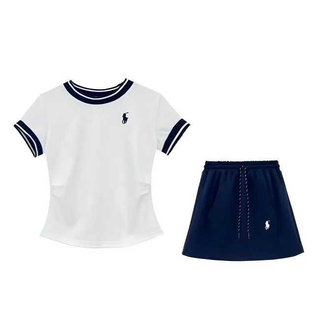 时尚休闲高级感原创新款拼接褶皱收腰显瘦气质套装