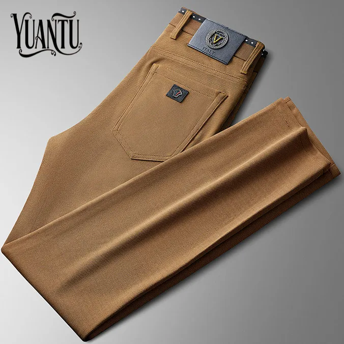 高端轻奢男士休闲裤夏季薄款免烫商务西裤直筒修身时尚百搭透气