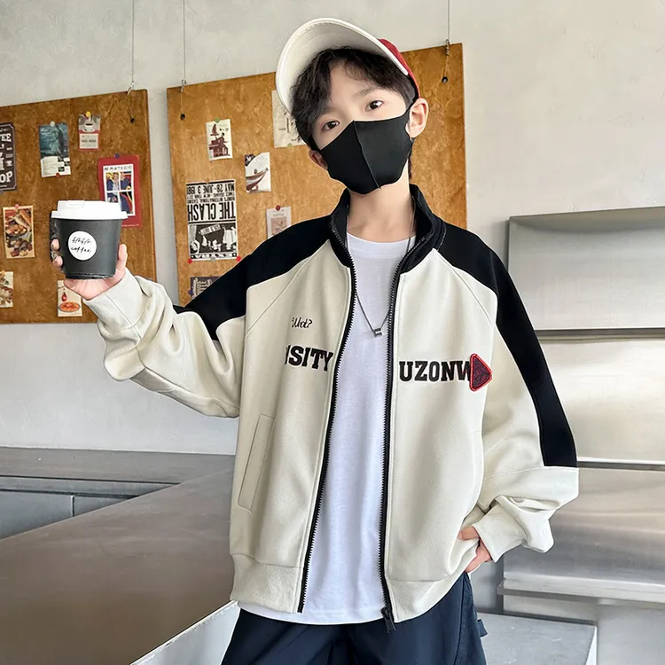 儿童装男童秋装外套2025新款帅气棒球服春秋款中大童男孩衣服秋季