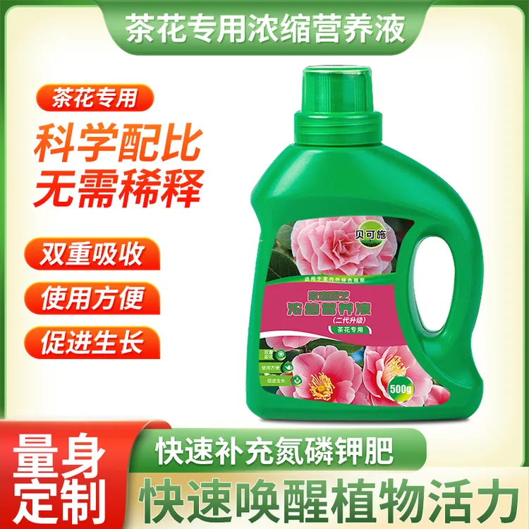 贝可施茶花专用肥山茶花肥料盆栽盆景有机肥营养液复合肥开花肥