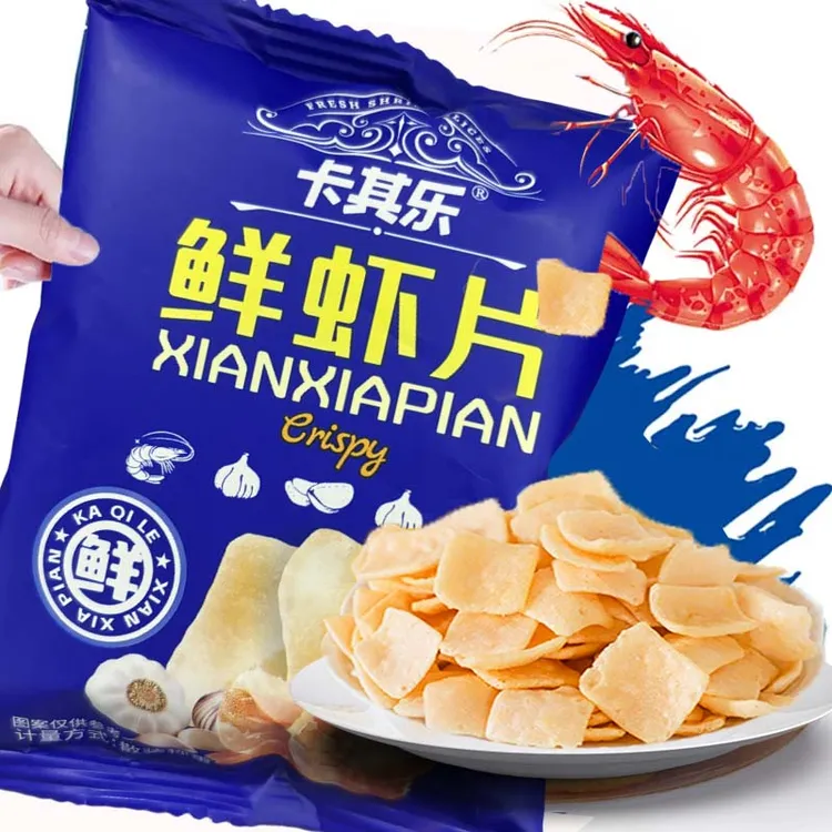 卡其乐鲜虾片休闲网红零食脆虾片仙虾片解馋追剧零食膨化食品