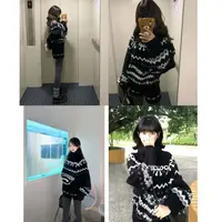 徐秋阳  费尔岛套装软糯费尔岛提花套头毛衣撞色慵懒一整套44130