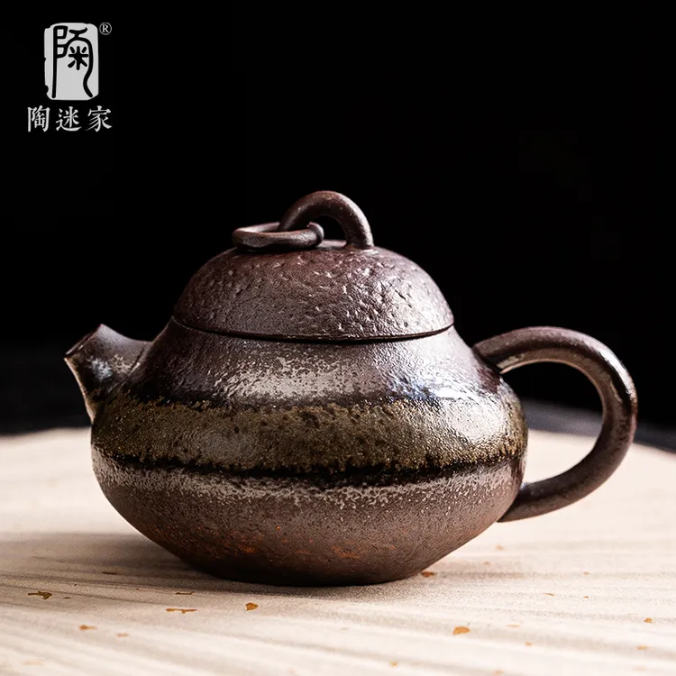 陶迷清水烧葫芦壶窑变梨形小壶复古陶瓷小容量茶壶家用功夫泡茶具