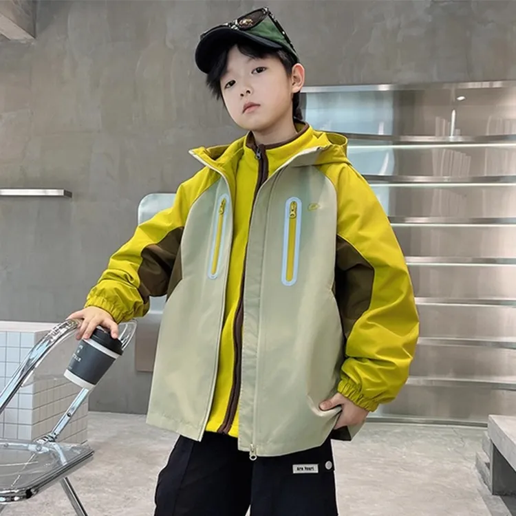 儿童装男童秋装外套2025新款春秋款中大童三合一秋季可拆卸冲锋衣