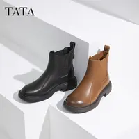 【百丽集团专场】TATA他她软糖靴切尔西女靴休闲鞋WXB03DD4