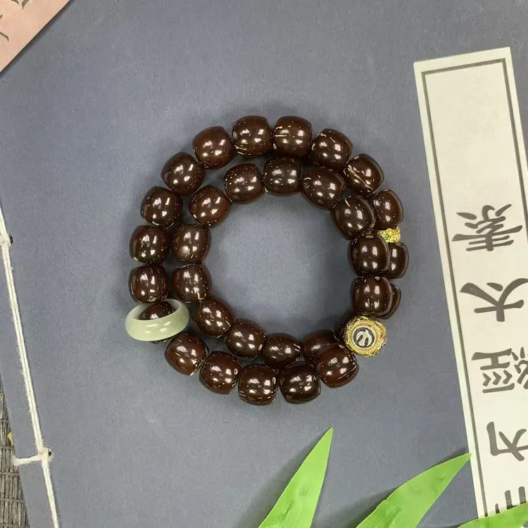 紫金鼠手持  双圈手串绕指柔原创设计车档位挂