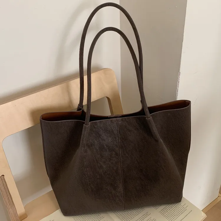 【QIANLUXI/千璐禧】 秋冬休闲简约百搭大容量托特包韩系通勤单肩包