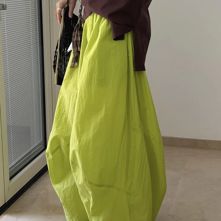 【日系小清新】简约休闲风阔腿睡裤女2025年新款夏季大码宽松长裤女