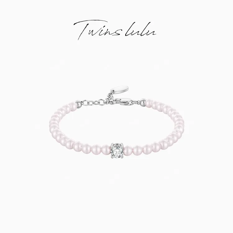 TWINS LULU 镀K金 百搭爆款精致轻奢气质法式珠珠手链TSS7871