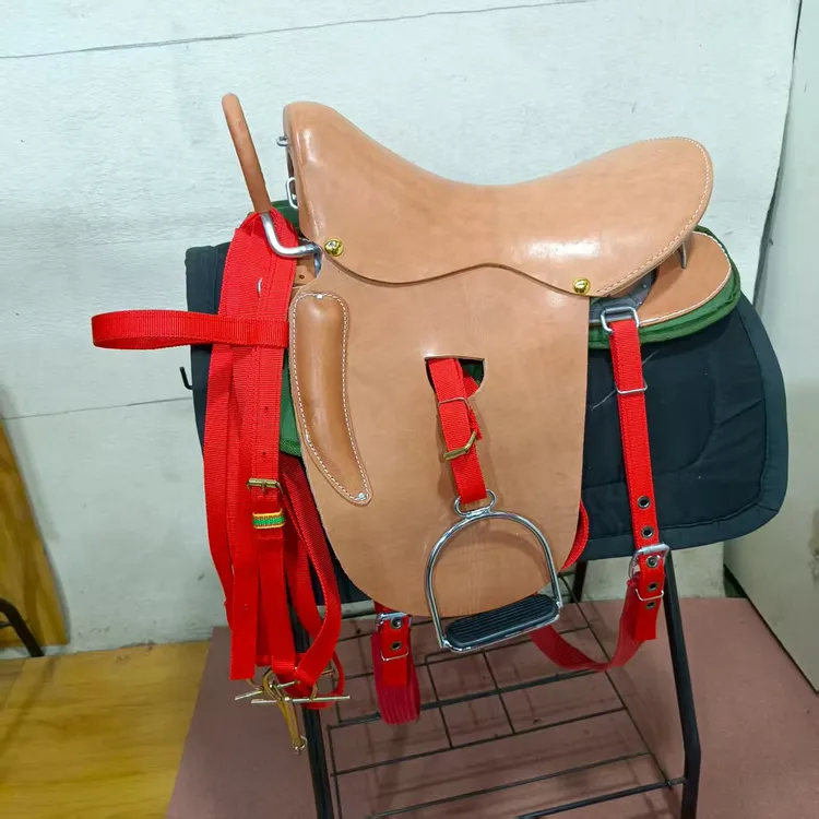 纯牛皮大号扶手马鞍全套配件木板加钢板骨架1.3-1.7马