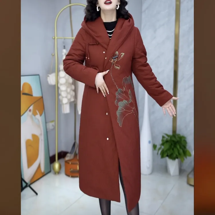 【棉服】2025冬季时尚高端中长款洋气修身显瘦加棉加厚棉衣棉服外套