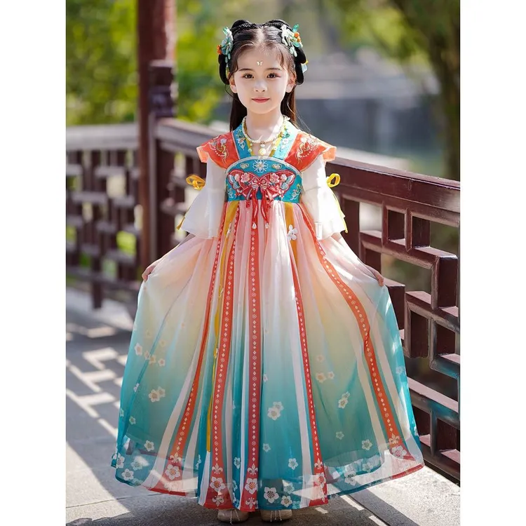 女童汉服夏款中国风2024新款超仙古风夏季儿童装裙子女孩宝宝公主