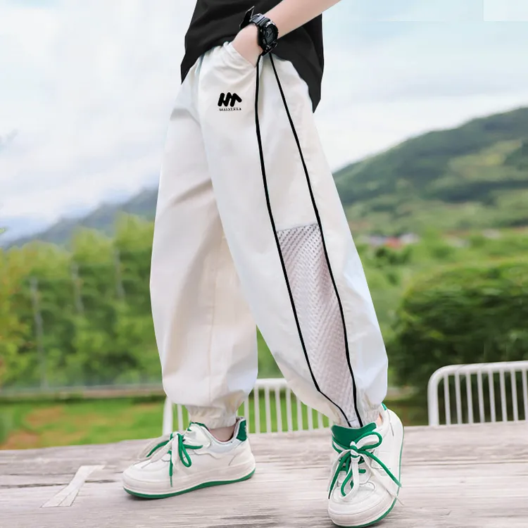 儿童装男童夏装薄款裤子2025新款夏季中大童防蚊速干裤夏款冰丝裤