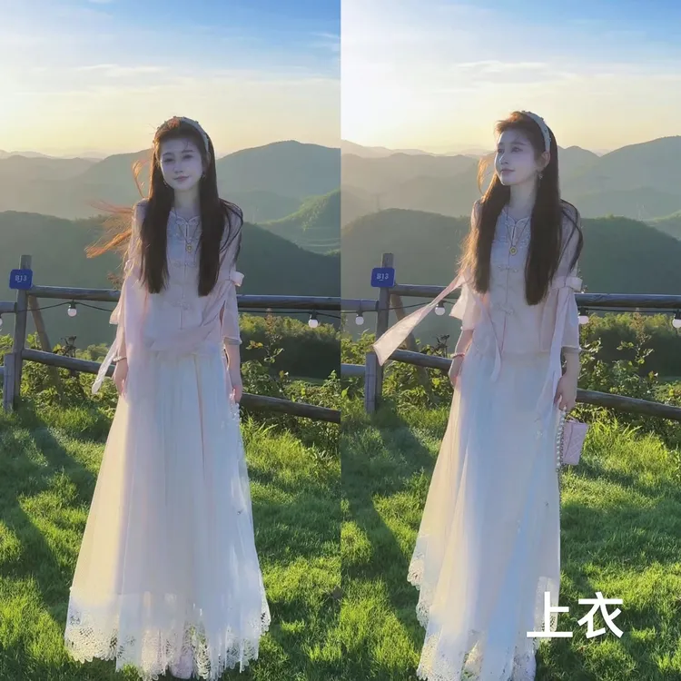 【婷婷】《我的阿勒泰》国风光泽感蝴蝶结袖古韵上衣 TT2SQTH2018【Q】